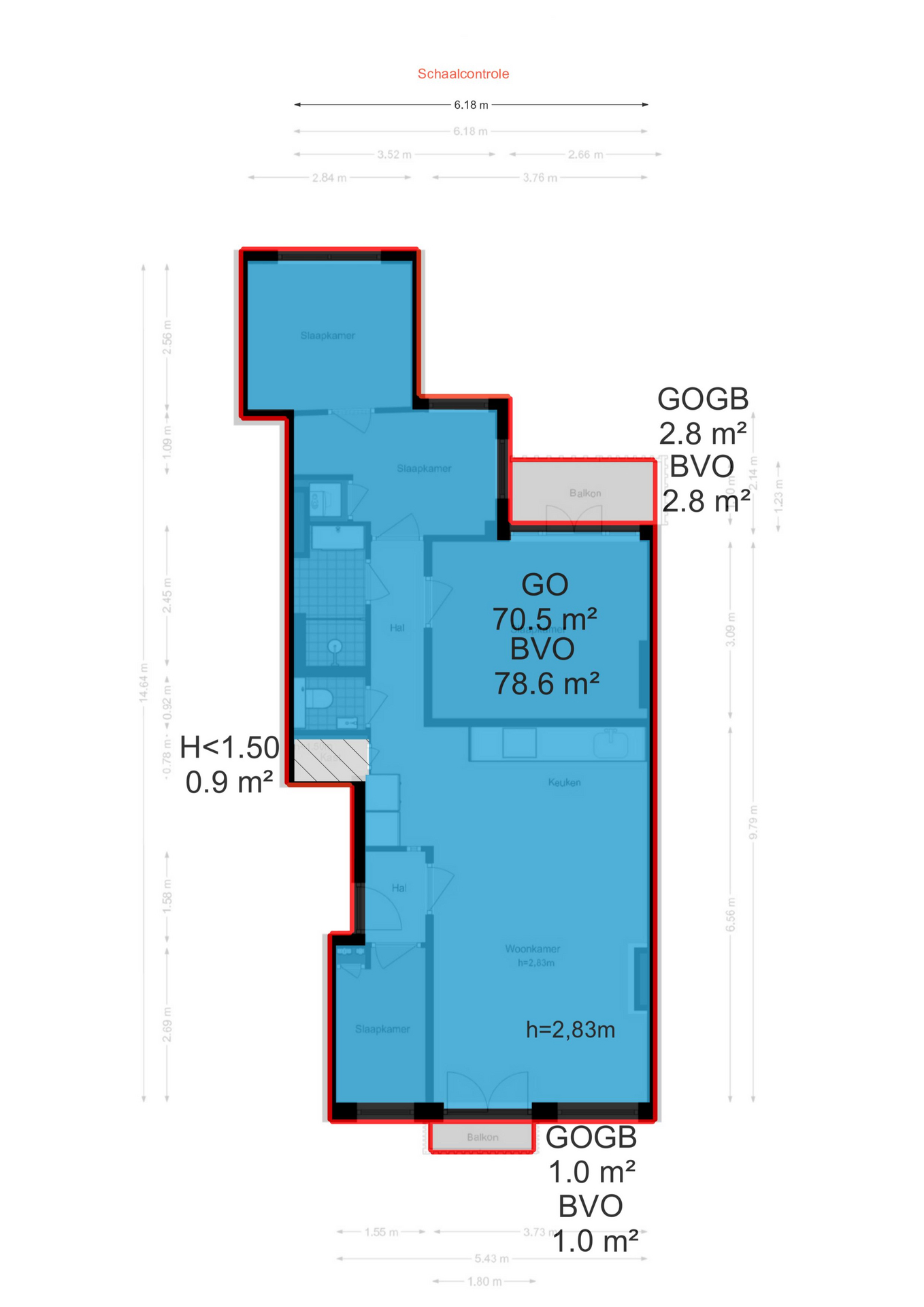 Plattegrond 2 van 2, Eerste Helmersstraat 335-1