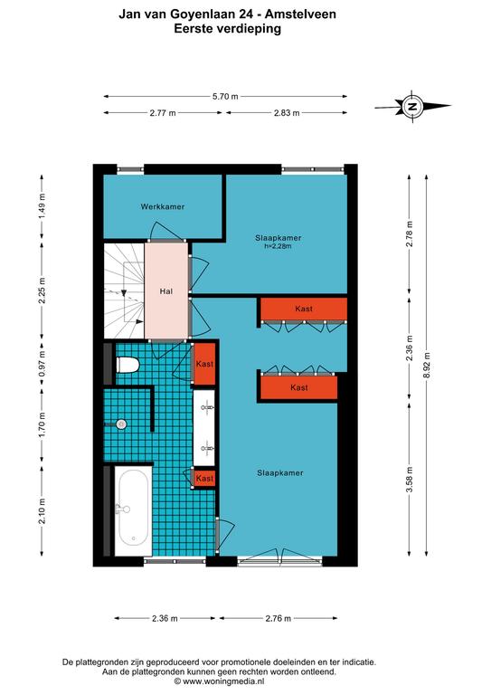 Plattegrond 2 van 3, Jan van Goyenlaan 24