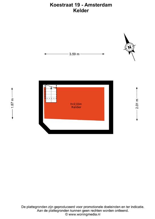 Plattegrond 2 van 5, Koestraat 19A