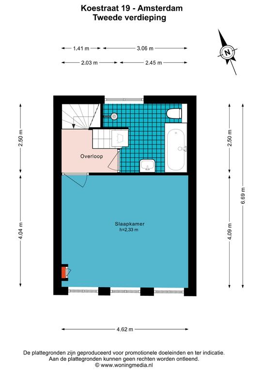 Plattegrond 4 van 5, Koestraat 19A