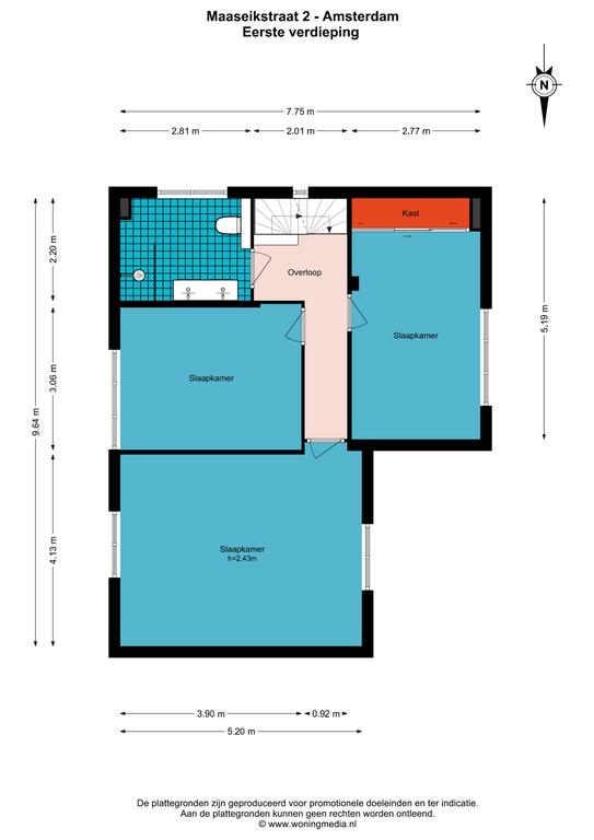 Plattegrond 2 van 4, Maaseikstraat 2