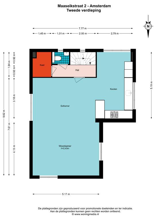 Plattegrond 3 van 4, Maaseikstraat 2