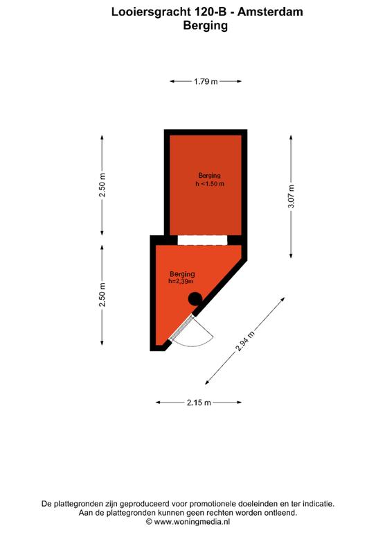 Plattegrond 2 van 2, Looiersgracht 120B