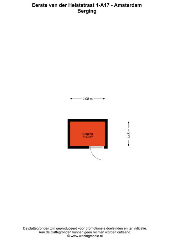 Plattegrond 2 van 2, Eerste Van der Helststraat 1A 17