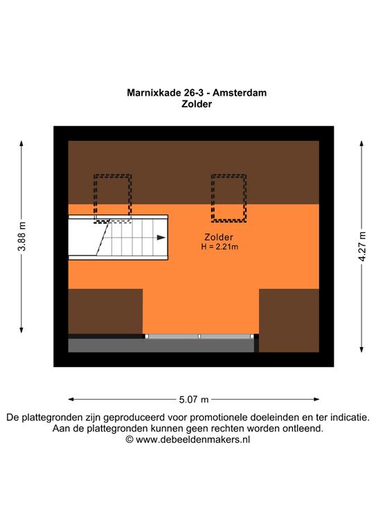 Plattegrond 7 van 9, Marnixkade 26-3