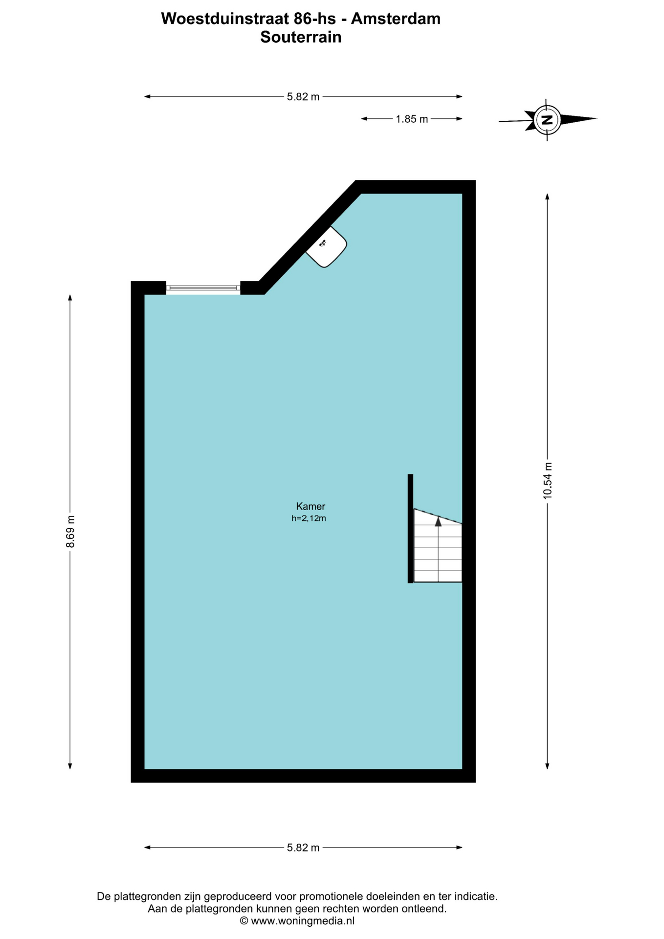 Plattegrond 2 van 3, Woestduinstraat 86H