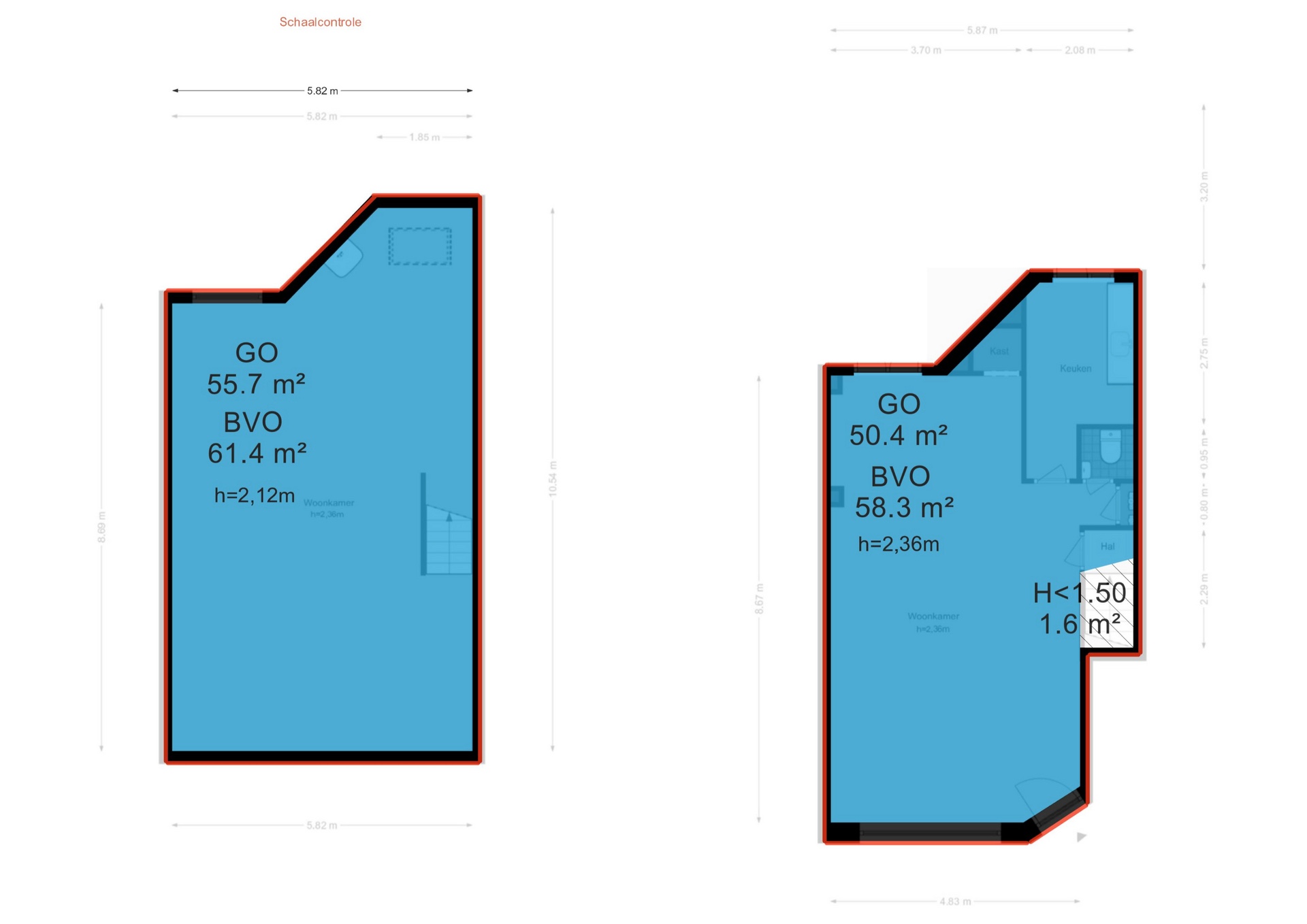 Plattegrond 3 van 3, Woestduinstraat 86H