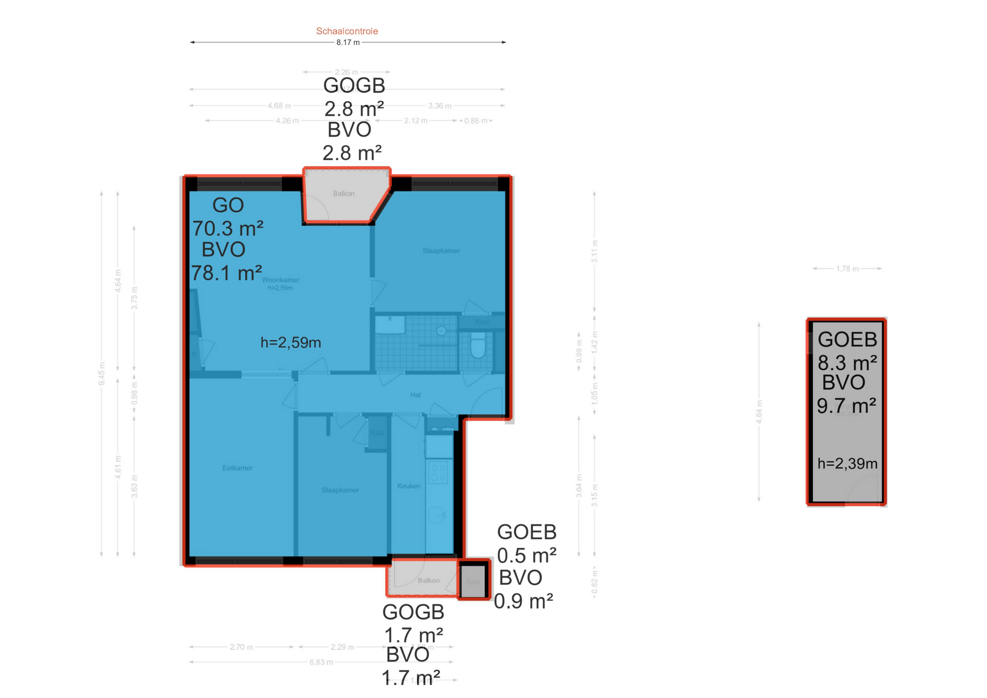 Plattegrond 3 van 3, Jan Zwanenburghof 22-3